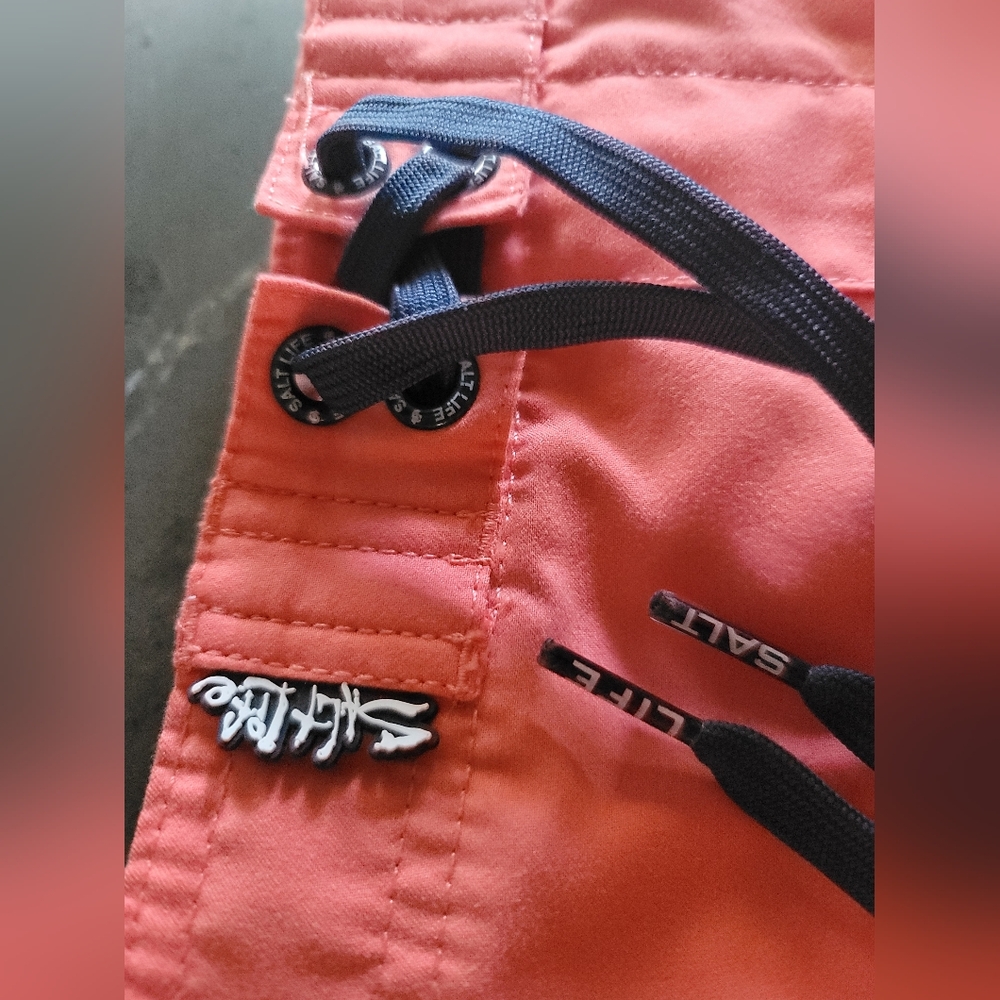 Salt Life Board Shorts Swim Trunks L Coral Salmon